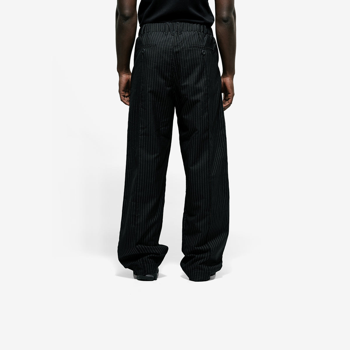 Monoic Trouser a rayas ‘Negro Oscuro'